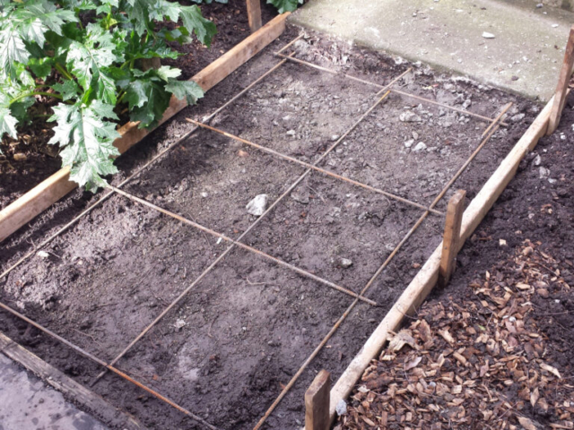 cement slab in progress