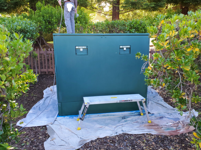 painted residential transformer